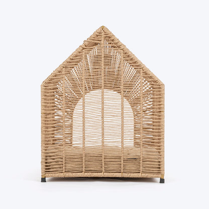 HUFT Furry Fort Hut With Cushion For Cat - Beige