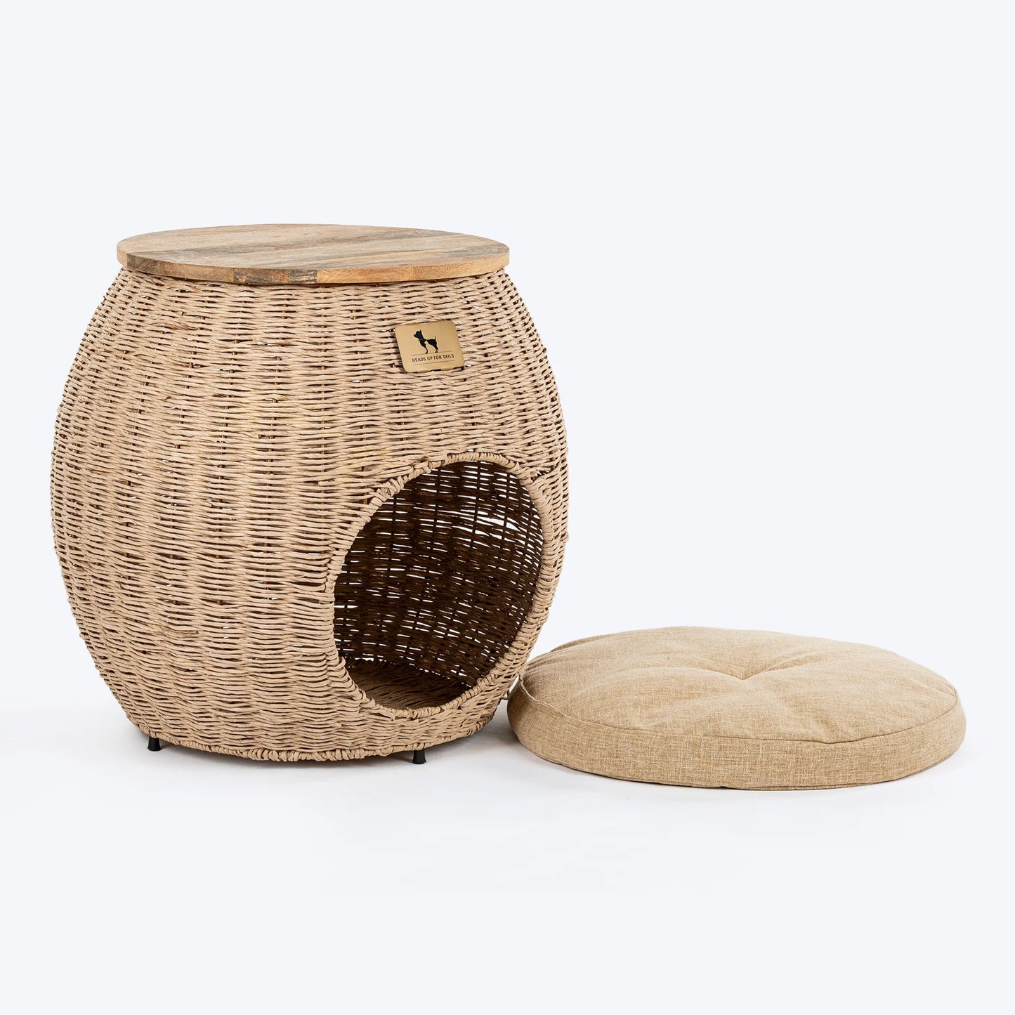HUFT Paws And Tails Multifunctional Table With Bedding For Cat - Beige