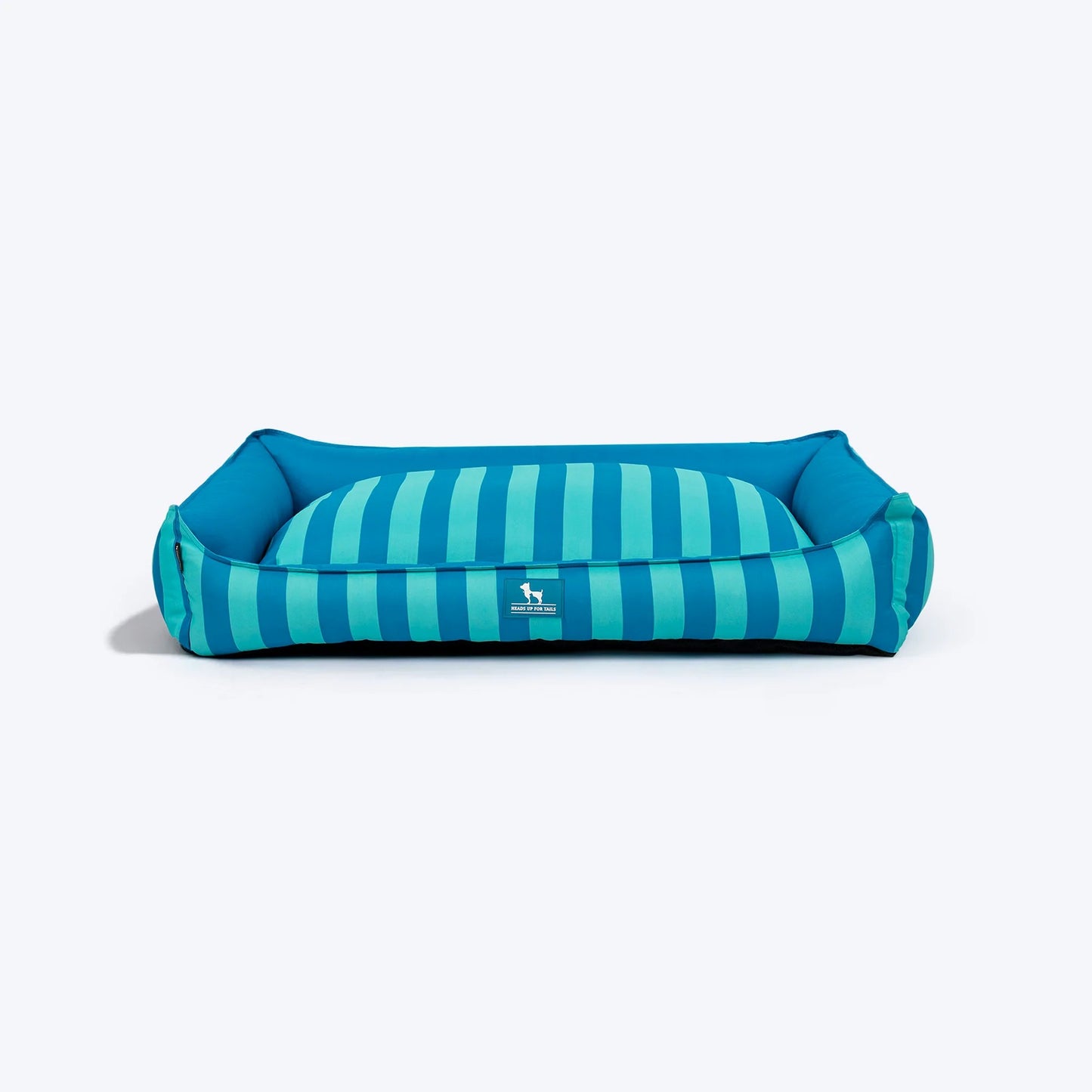 HUFT Happy Stripes Lounger Bed For Dog - Blue & Turquoise