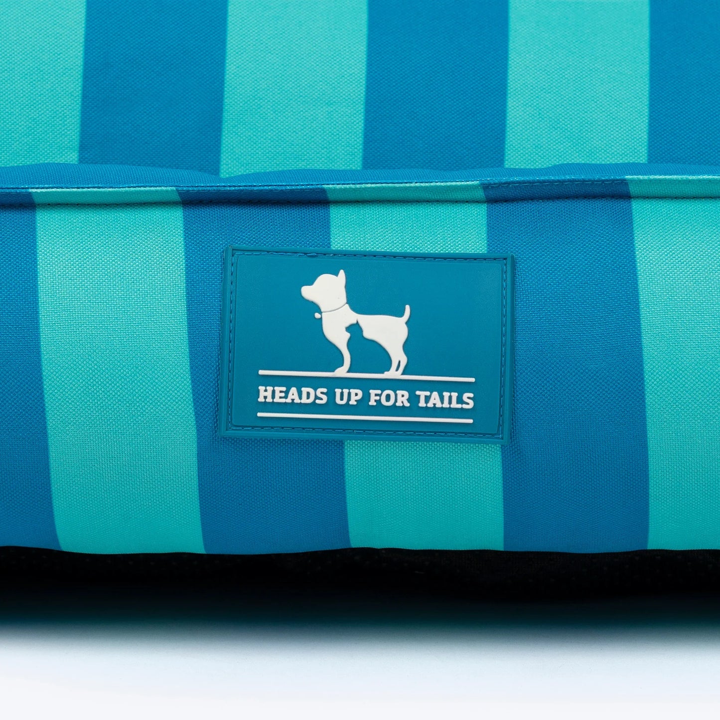 HUFT Happy Stripes Lounger Bed For Dog - Blue & Turquoise