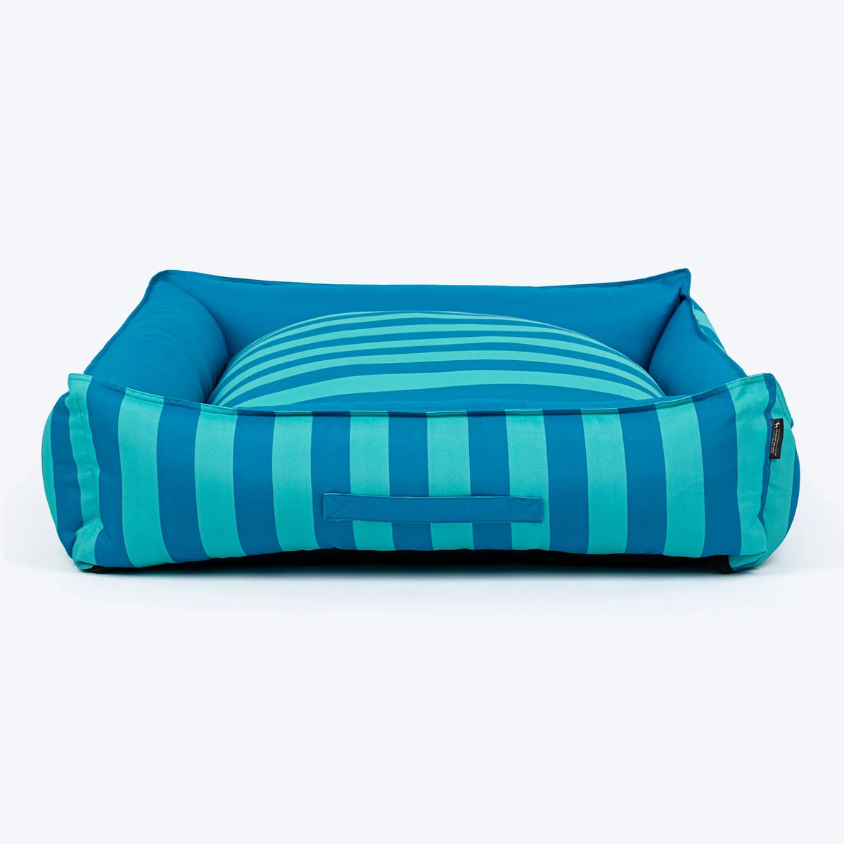HUFT Happy Stripes Lounger Bed For Dog - Blue & Turquoise