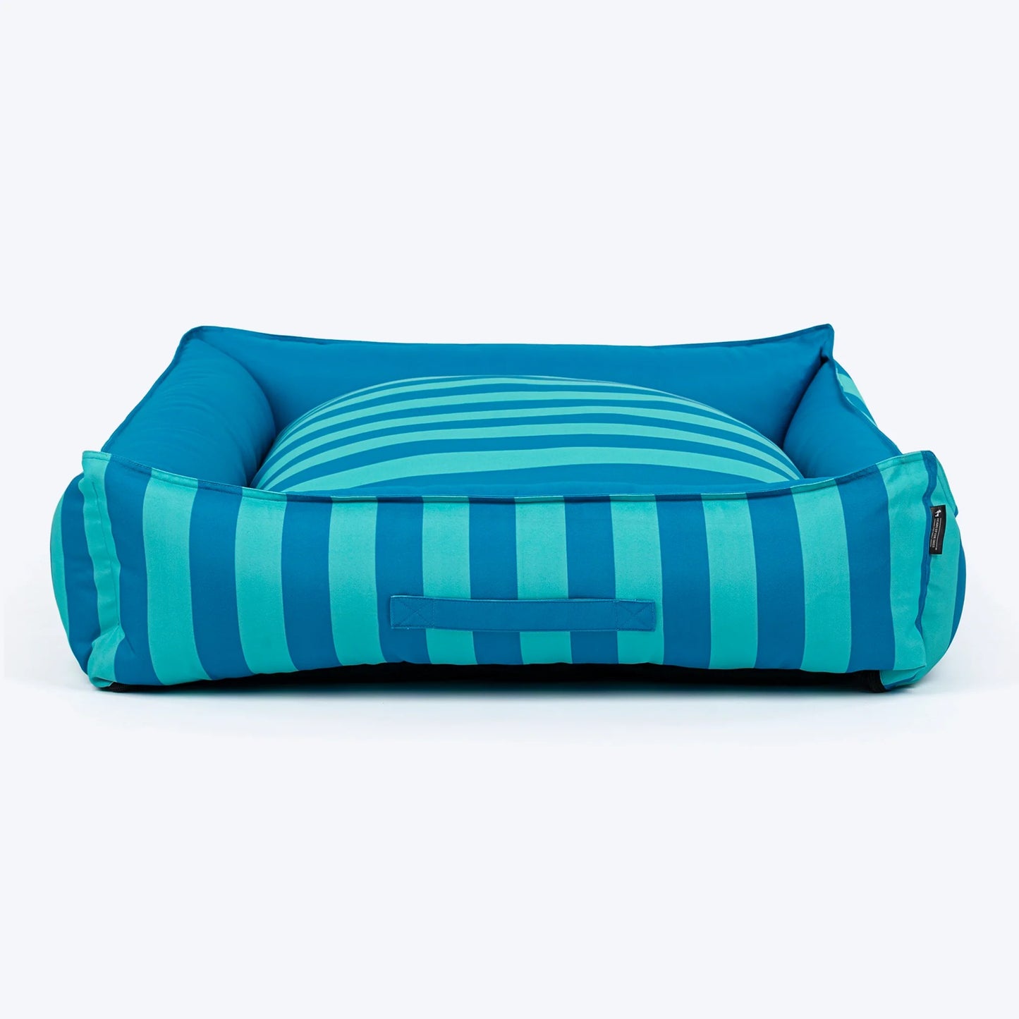 HUFT Happy Stripes Lounger Bed For Dog - Blue & Turquoise