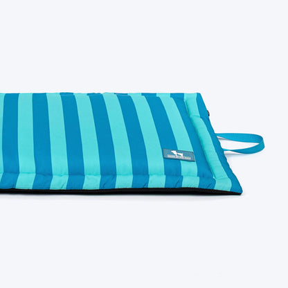 HUFT Happy Stripes Mat For Dog - Blue & Turquoise