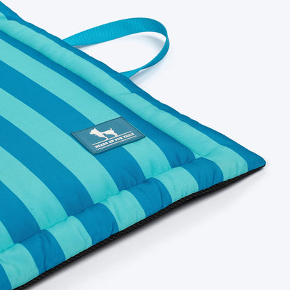 HUFT Happy Stripes Mat For Dog - Blue & Turquoise