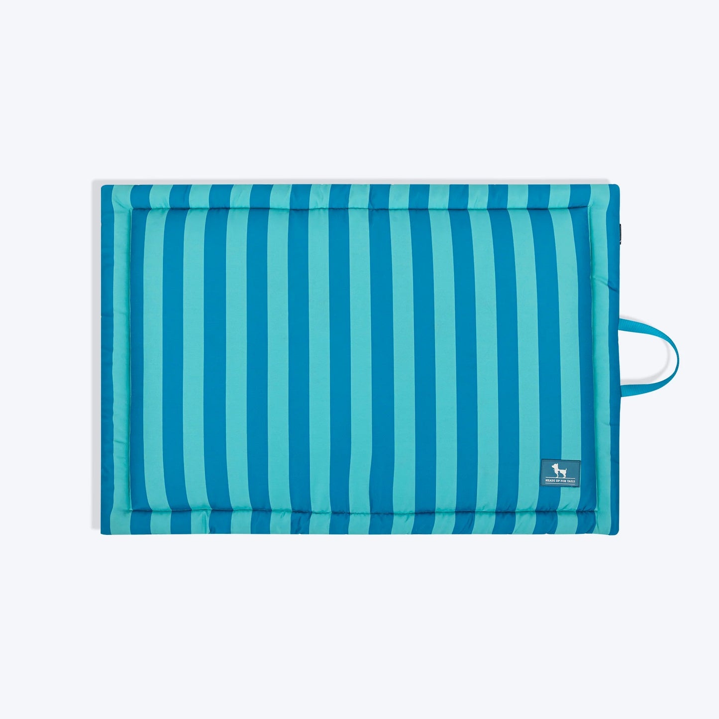 HUFT Happy Stripes Mat For Dog - Blue & Turquoise