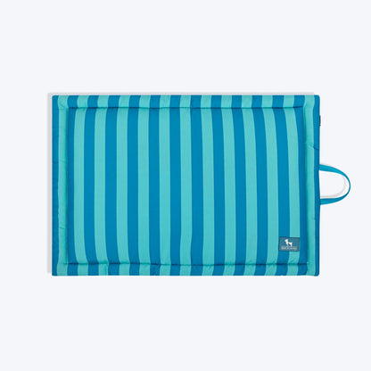 HUFT Happy Stripes Mat For Dog - Blue & Turquoise