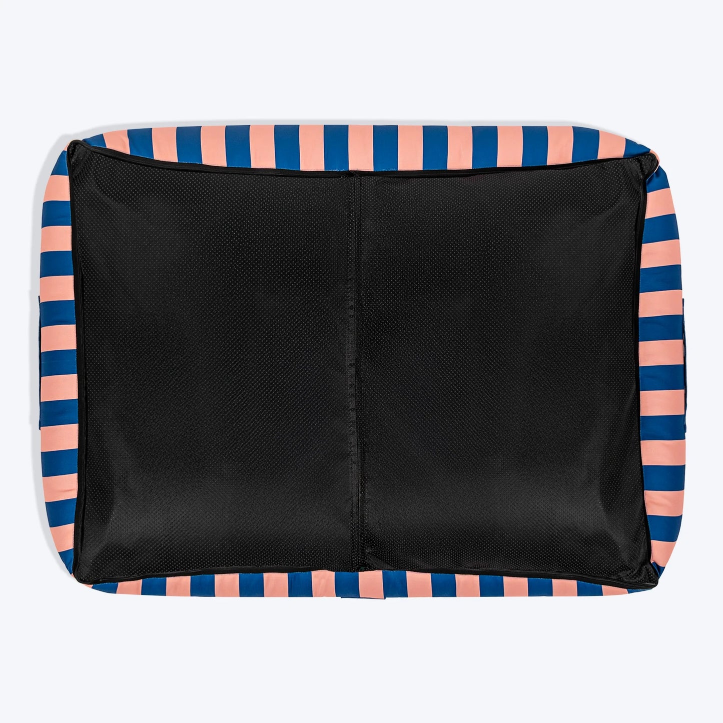 HUFT Happy Stripes Lounger Bed For Dog - Navy & Peach