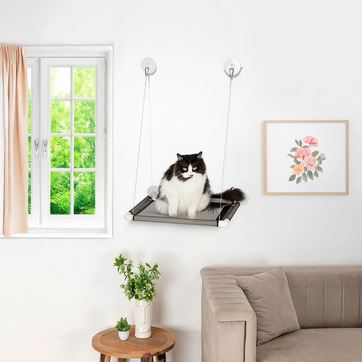 HUFT Purrch Spot Hammock For Cat - Black