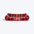 HUFT Love Plaid Lounger Bed For Dog - Red & Black