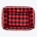 HUFT Love Plaid Lounger Bed For Dog - Red & Black
