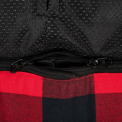 HUFT Love Plaid Lounger Bed For Dog - Red & Black
