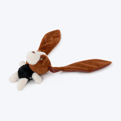 HUFT Larry Long Ears Squeaky Plush Toy for Dog – Brown