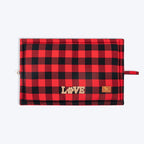 HUFT Love Plaid Mat For Dog - Red & Black