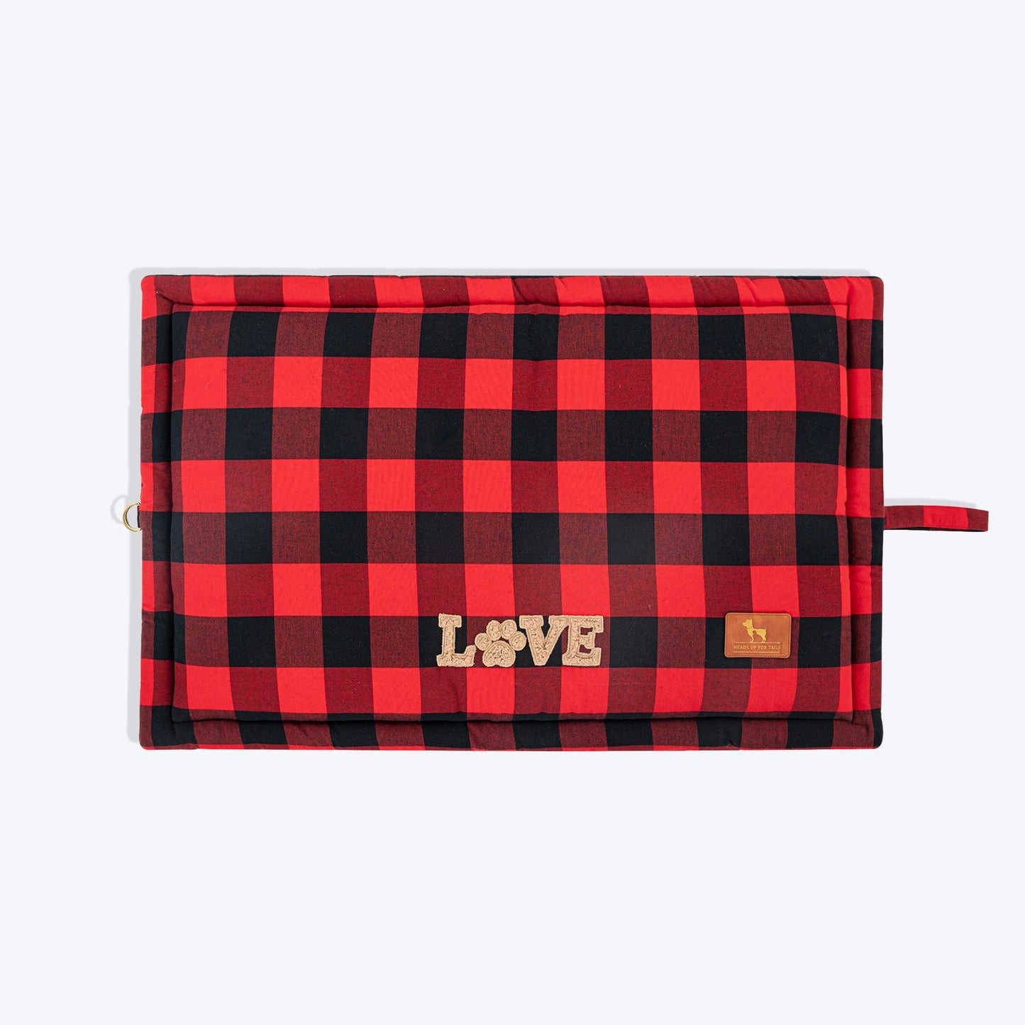 HUFT Love Plaid Mat For Dog - Red & Black