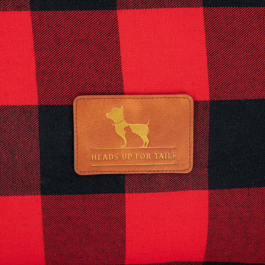 HUFT Love Plaid Mat For Dog - Red & Black