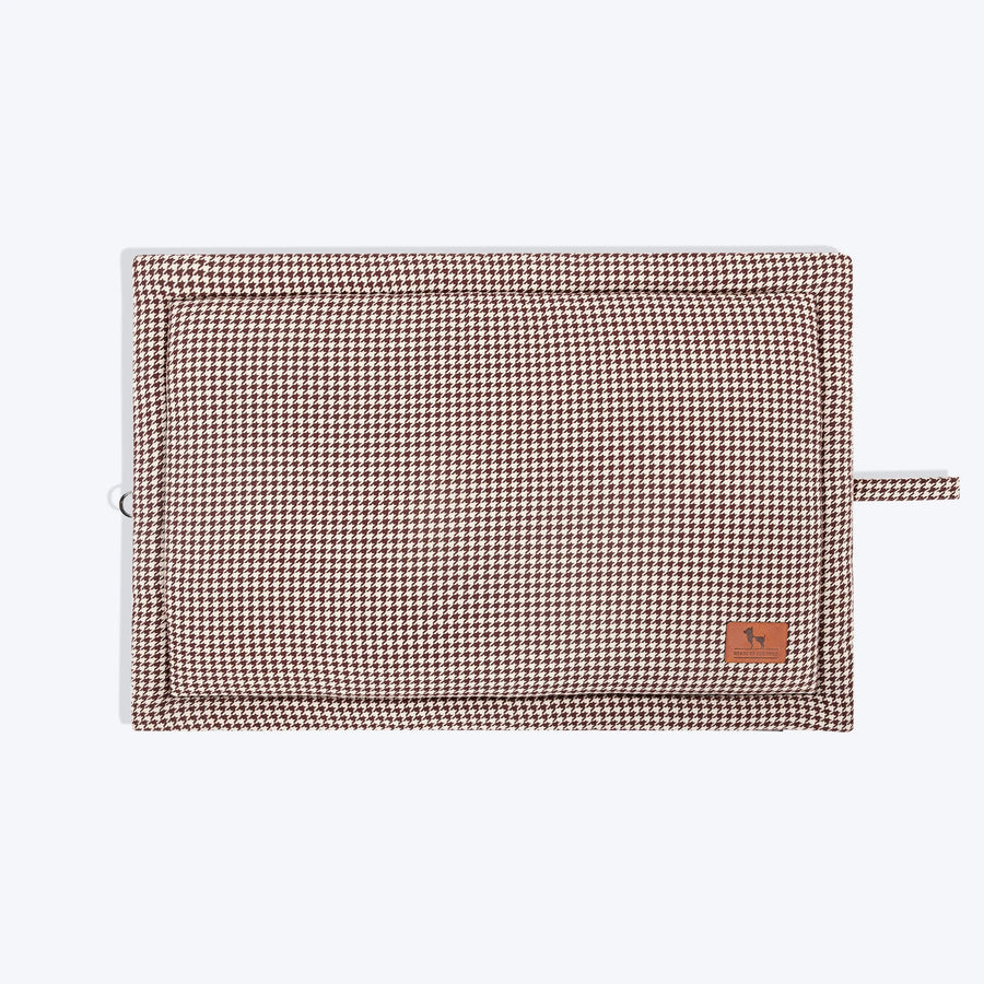 HUFT Cookie Houndstooth Mat For Dog - Brown