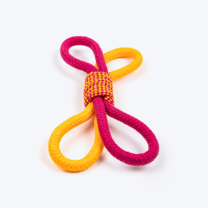 Dash Dog Loopster Rope Toy For Dog - Pink & Orange