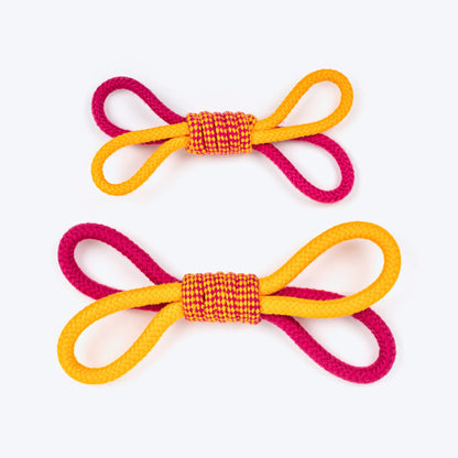Dash Dog Loopster Rope Toy For Dog - Pink & Orange