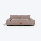 HUFT Cookie Houndstooth Lounger Bed For Dog - Brown