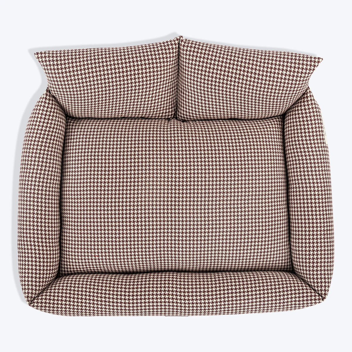 HUFT Cookie Houndstooth Lounger Bed For Dog - Brown