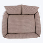 HUFT Cookie Houndstooth Lounger Bed For Dog - Brown