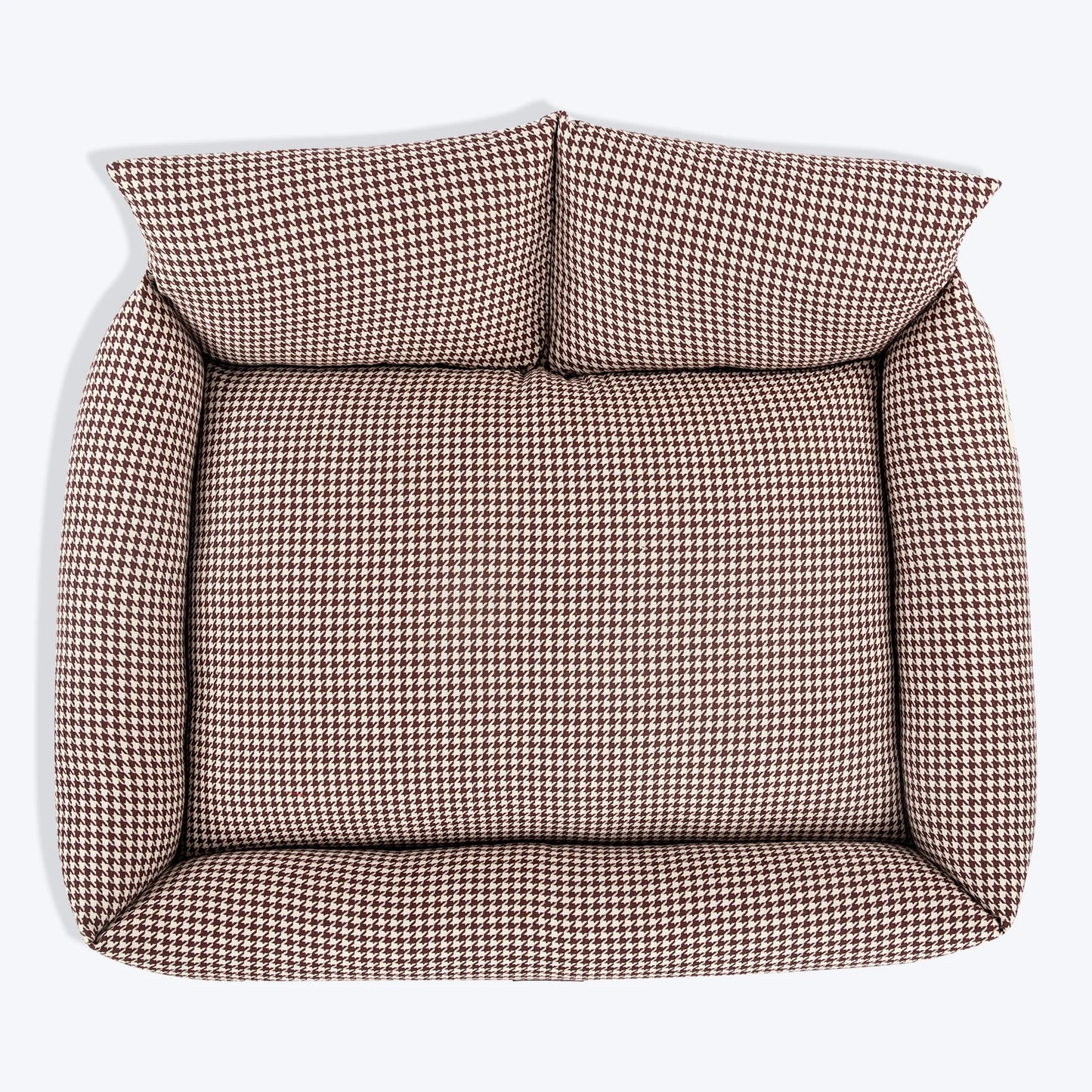HUFT Cookie Houndstooth Lounger Bed For Dog - Brown