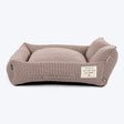 HUFT Cookie Houndstooth Lounger Bed For Dog - Brown
