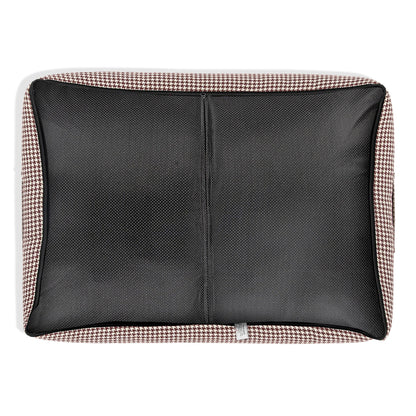 HUFT Cookie Houndstooth Lounger Bed For Dog - Brown