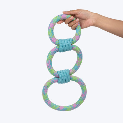 Dash Dog Triple Tugger Rope Toy For Dog - Multicolor