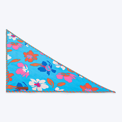 HUFT Summer Bloom Knot Bandana For Dog - Blue