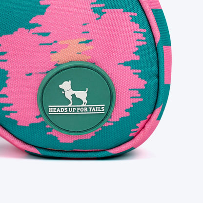 HUFT Pawsome Blossom Bone Cushion For Dog - Green & Pink