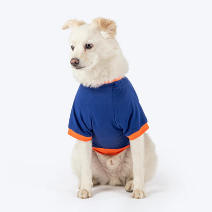HUFT Born To Be Cuddled Printed T-Shirt For Dog - Navy Blue