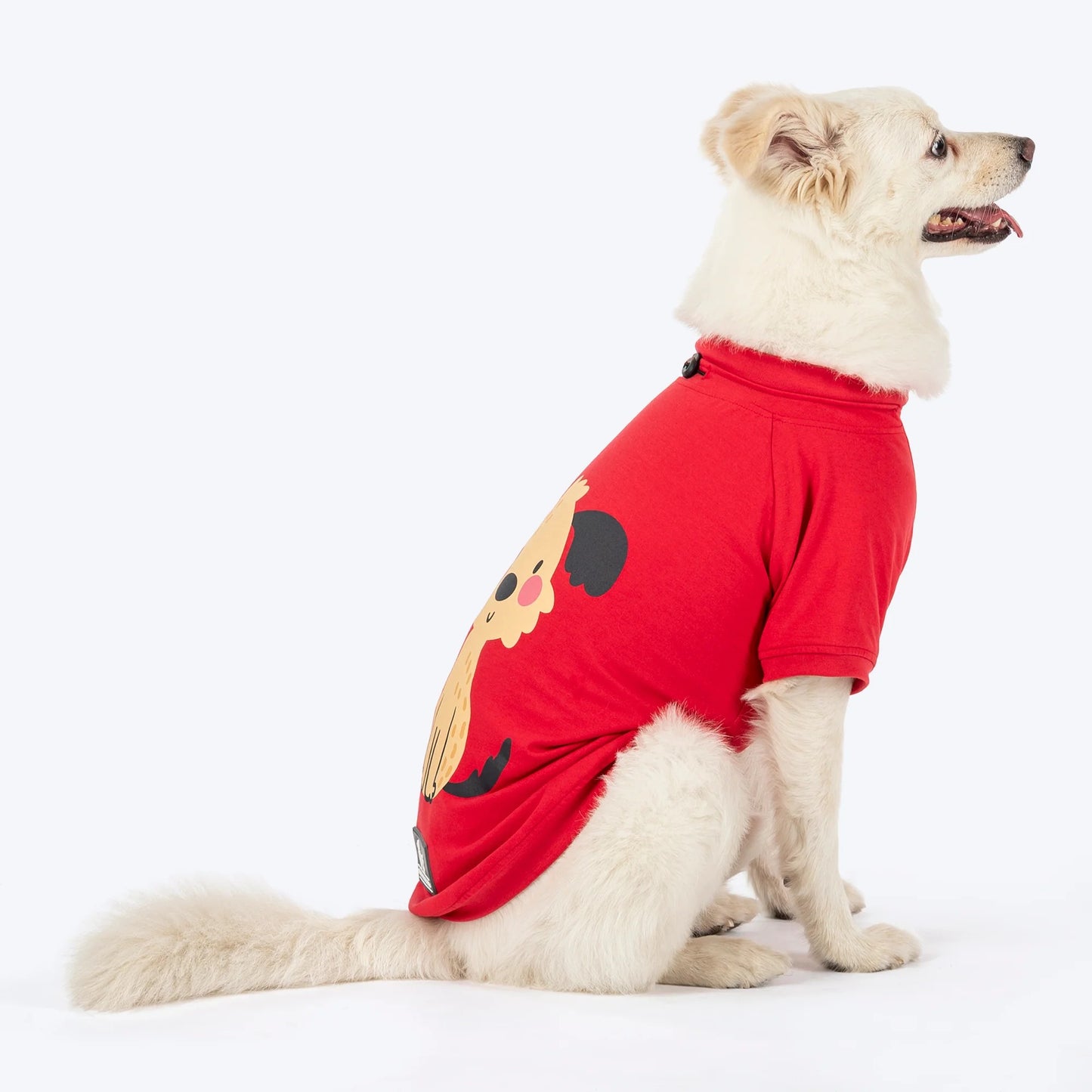 HUFT Pretty Pupper Printed T-shirt For Dog - Red