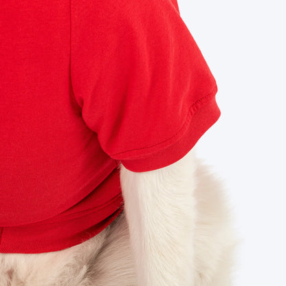 HUFT Pretty Pupper Printed T-shirt For Dog - Red