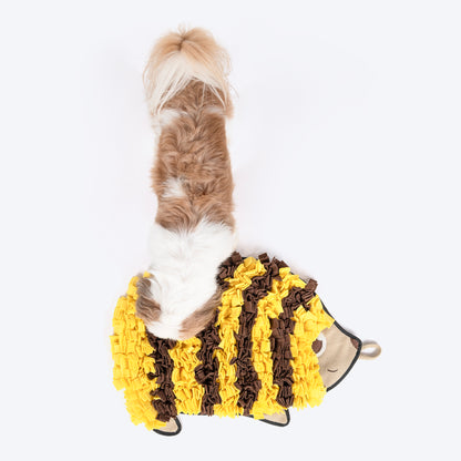 HUFT Hedgehog Snuffle Mat For Dog - Black & Yellow