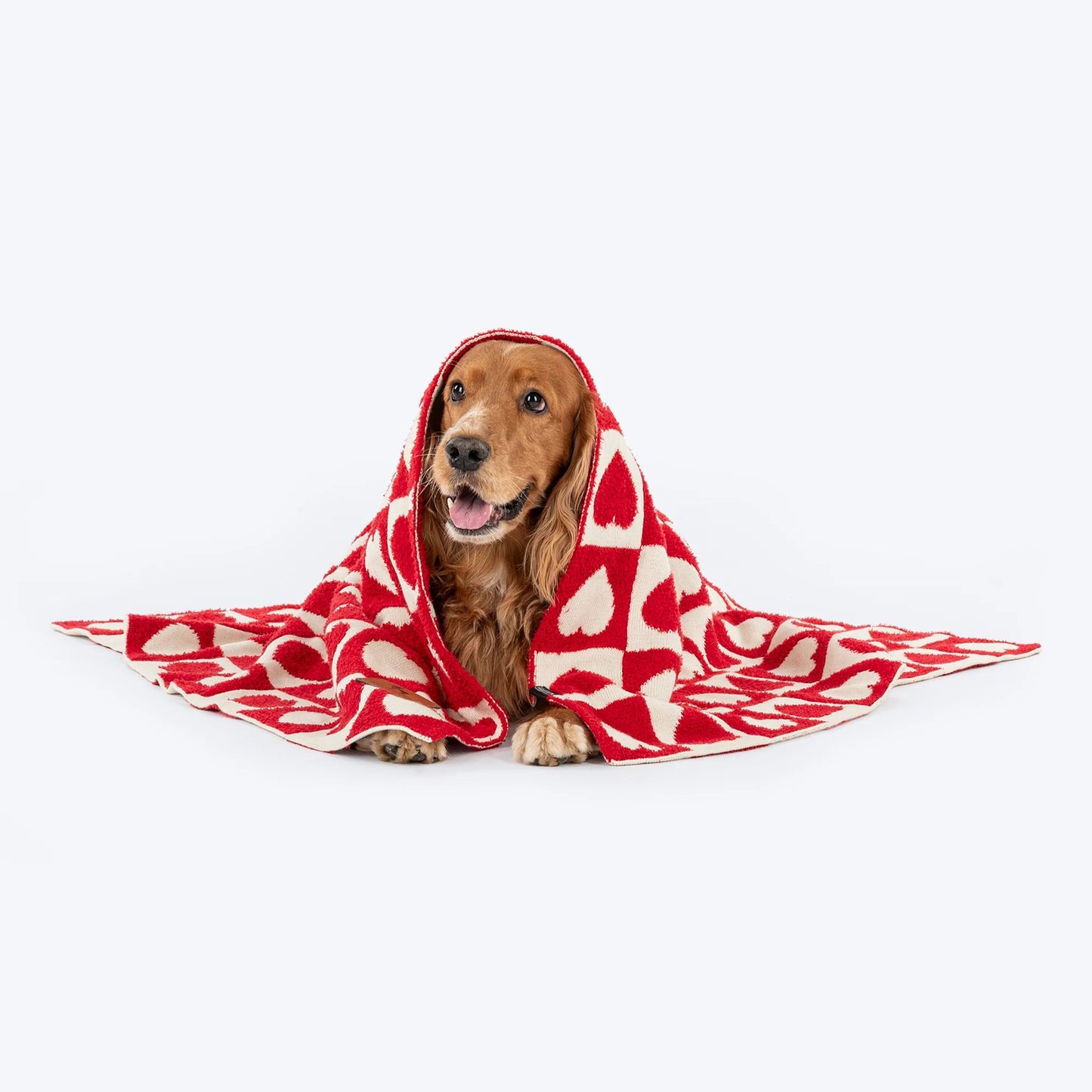 HUFT Snuggle Hearts Blanket For Dog & Cat - Red