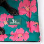 HUFT Pawsome Blossom Mat For Dog - Green & Pink