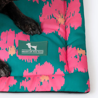 HUFT Pawsome Blossom Mat For Dog - Green & Pink