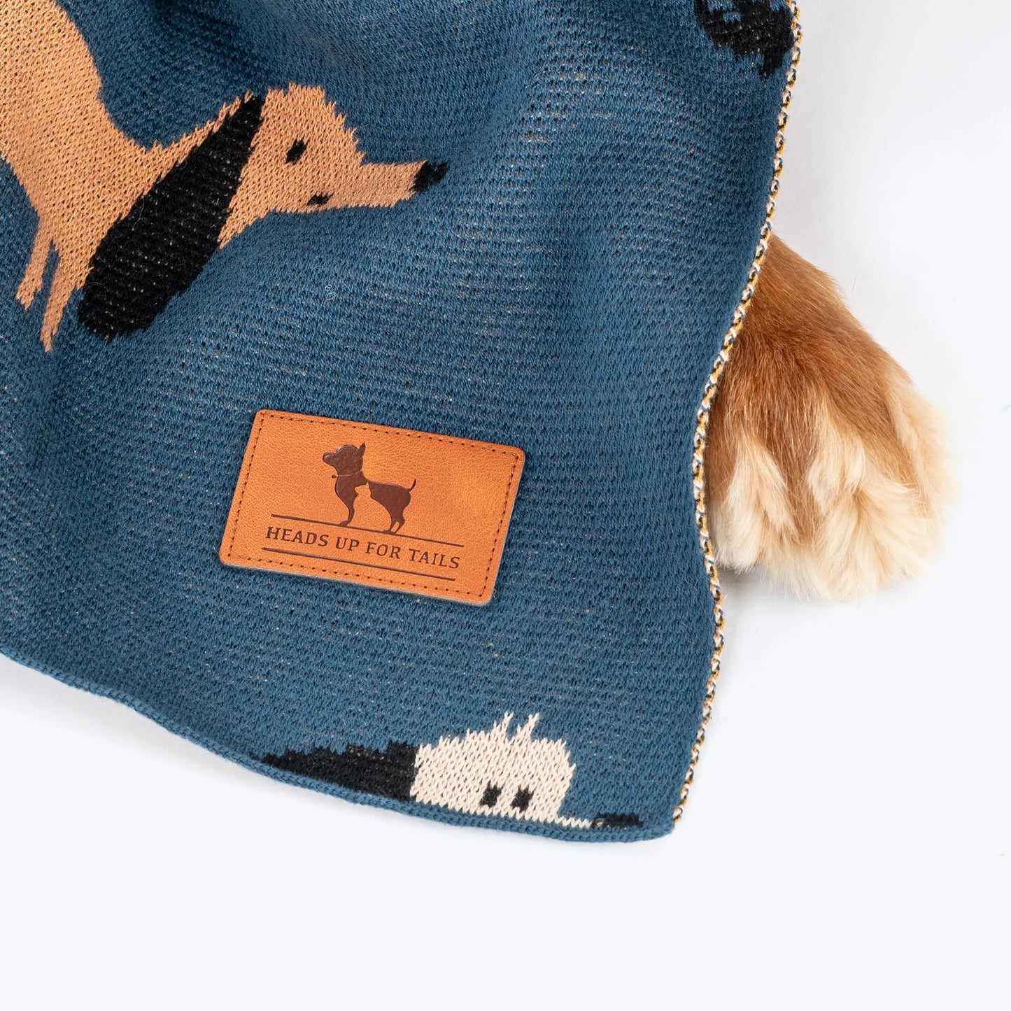 HUFT Bark & Bloom Blanket For Dog - Blue