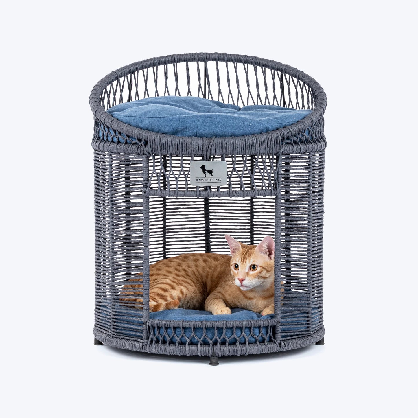 HUFT Furry Friends Double Seat Chair With Cushions For Cat - Charcoal