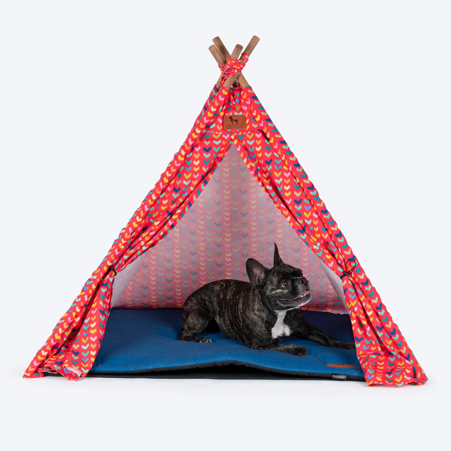 HUFT Heart To Heart Teepee Tent - Blue & Red