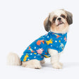 HUFT Doodle Days Printed T-Shirt For Small Dog - Blue