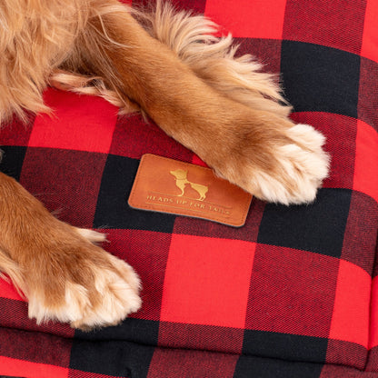HUFT Love Plaid Mat For Dog - Red & Black