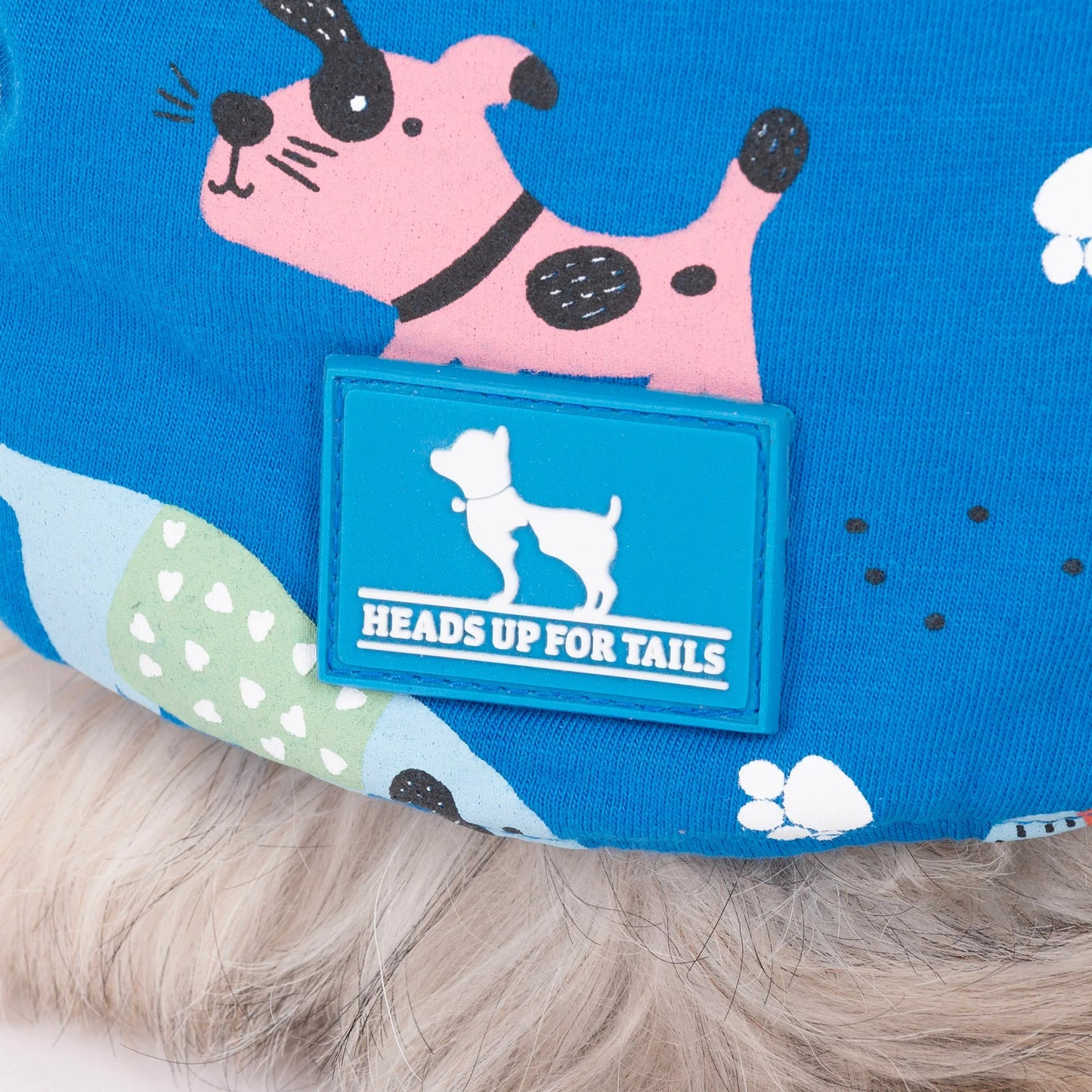 HUFT Doodle Days Printed T-Shirt For Small Dog - Blue