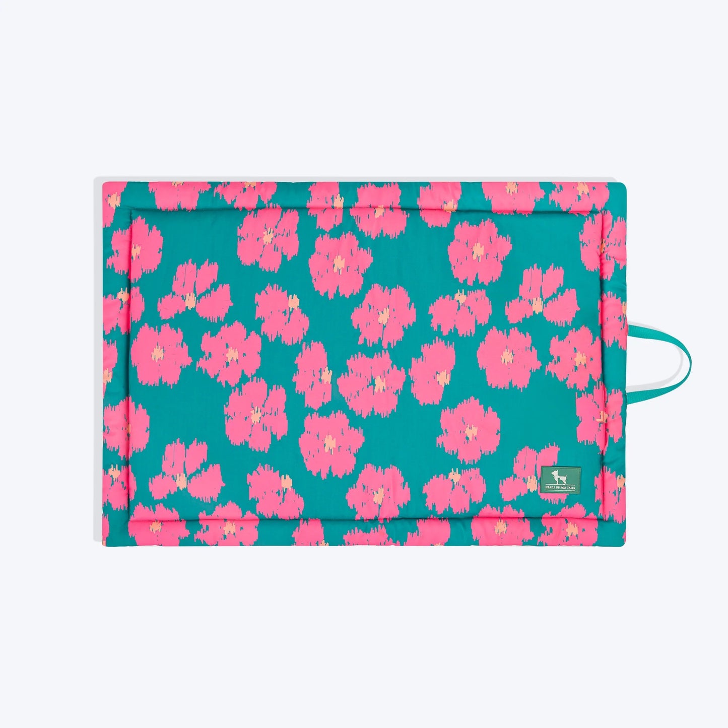 HUFT Pawsome Blossom Mat For Dog - Green & Pink
