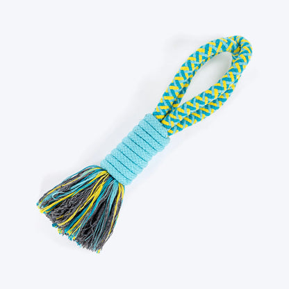 Dash Dog Toss 'n Twirl Rope Toy For Dog - Blue & Yellow