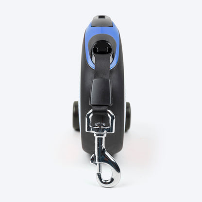 HUFT Retractable Leash With Poop Bag Dispenser For Dog - Blue