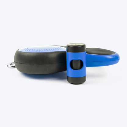 HUFT Retractable Leash With Poop Bag Dispenser For Dog - Blue