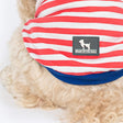 HUFT Pawfect Striped T-Shirt For Dog - Red & White