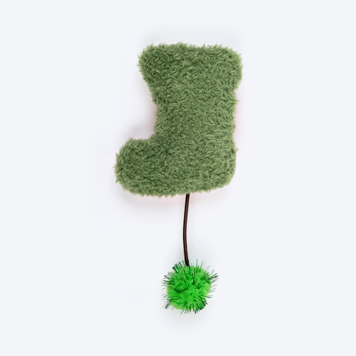 HUFT Ho Ho Holiday Plush Toys for Cats - Red & Green - Pack of 2